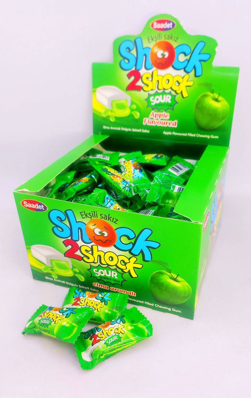Жевательная резинка "Shock2Shock" яблоко 4 гр. 100 шт. уп.