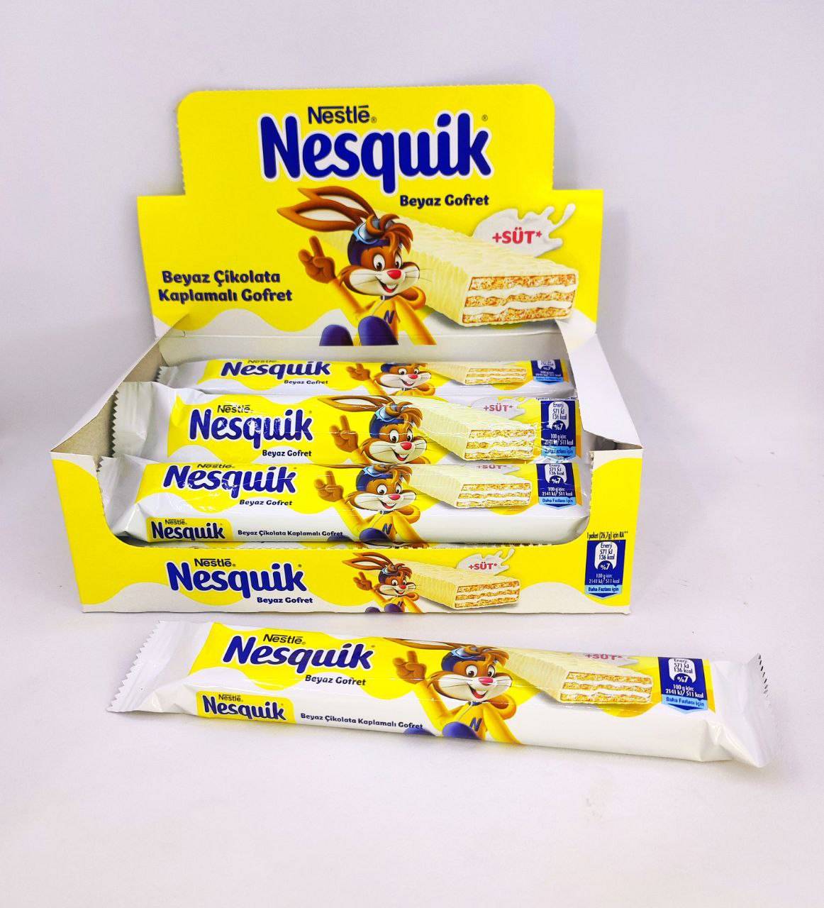 Шоколадный батончик "Nesquik" БЕЛЫЙ 26,7 гр. 12 шт. уп.