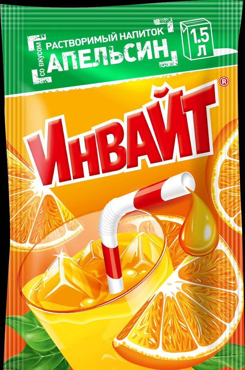 Растворимый напиток "Invite" Апельсин 12 гр. 24 шт. уп.